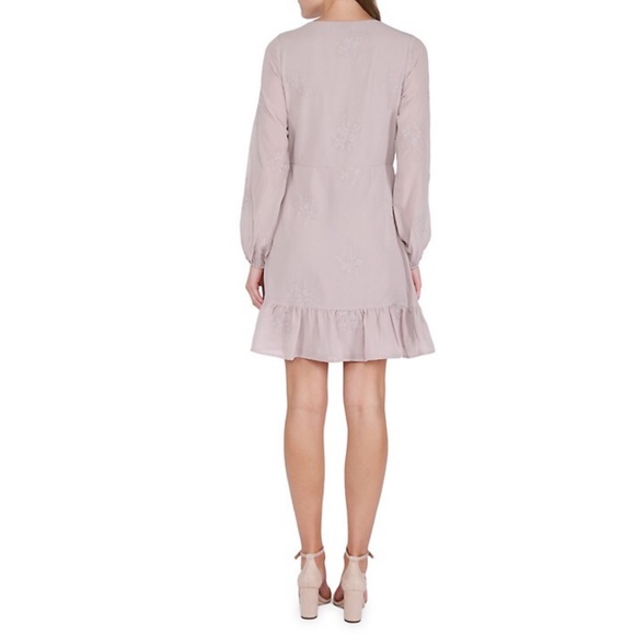 Dex crochet insert wrap front mini dress NWT - Picture 2 of 16